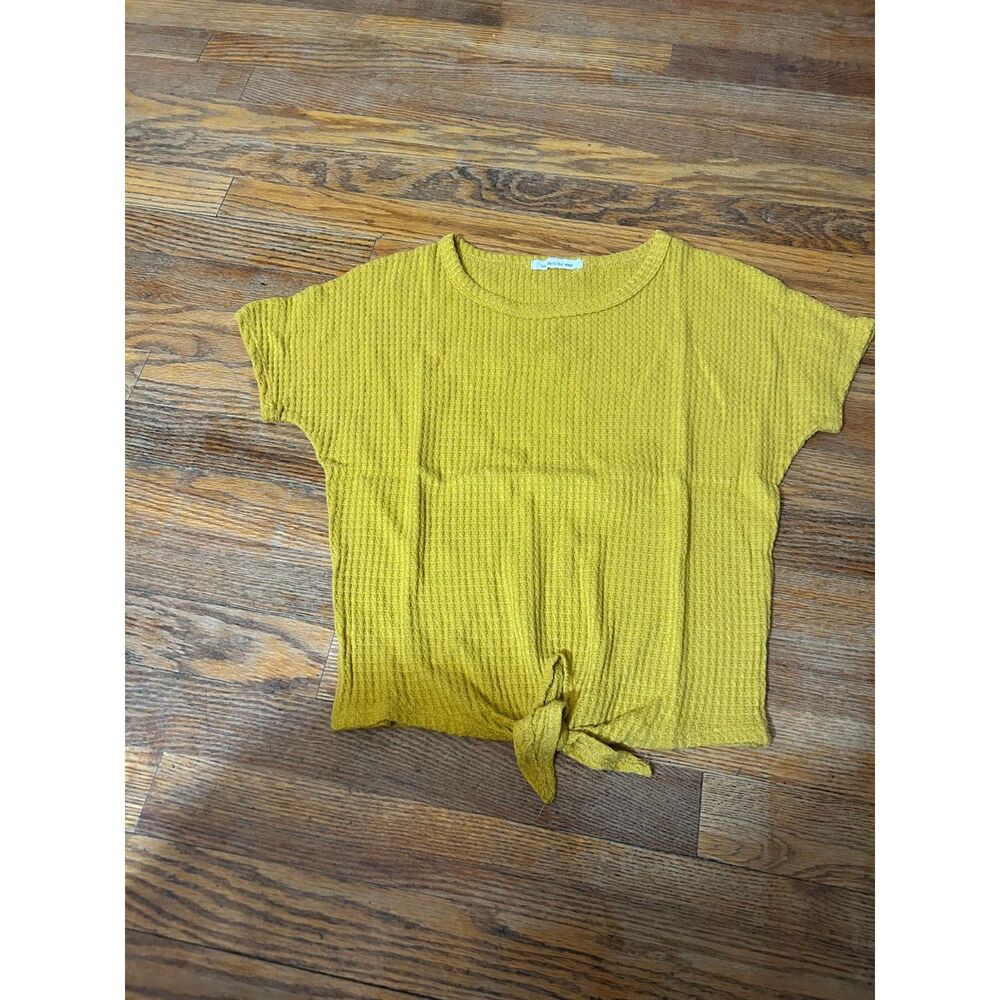 Caution to the Wind Dark Mustard Color Top Small